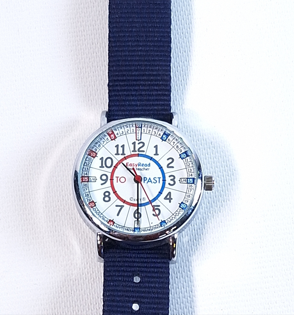 EasyRead Time Teacher Children's Blue Band Watch, New Battery